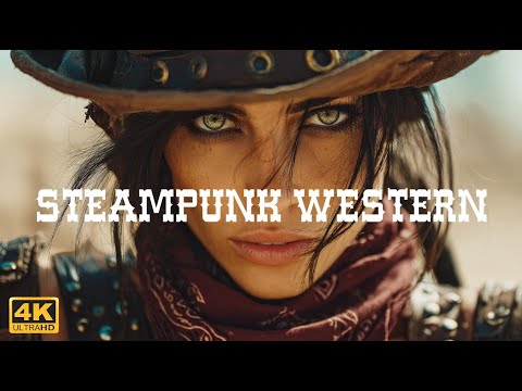 Steampunk Spaghetti Western, AI Short Film, AI Microfilm, AI Art Video, Retro-Futuristic, AI Sci-Fi