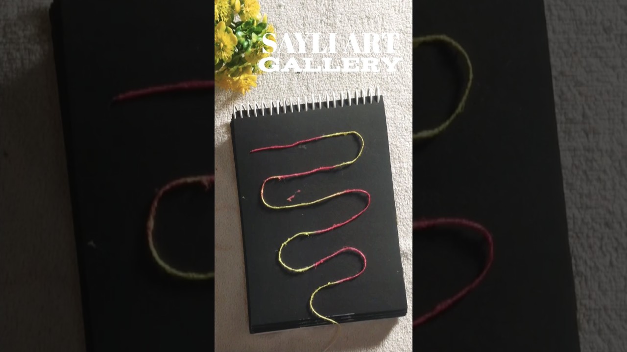 💛❤️😇🪢satisfying thread art #shorts #painting #coloring #viral #satisfying #art #brush #threadart