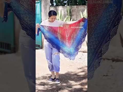 Pnina Shawl 😊🧶. #crochet #crochetpattern