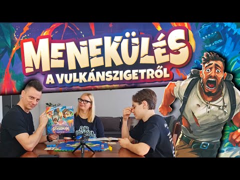 Menekülés a vulkánszigetről társasjáték  gameplay - Nézz fel!