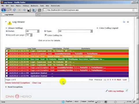 DotNetNuke Tutorial, Performance Series: Setting up the Event Log Buffer in DotNetNuke - Video #147