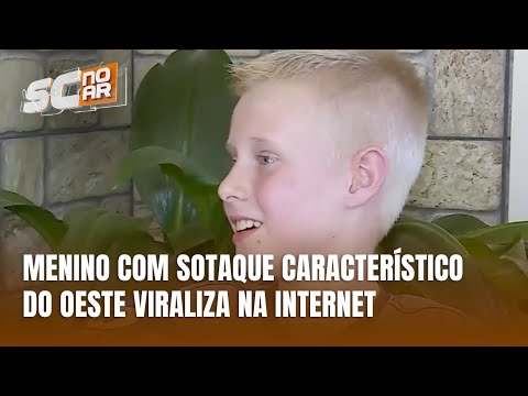 O sotaque do Oeste Catarinense conquista a internet com menino de Palmitos