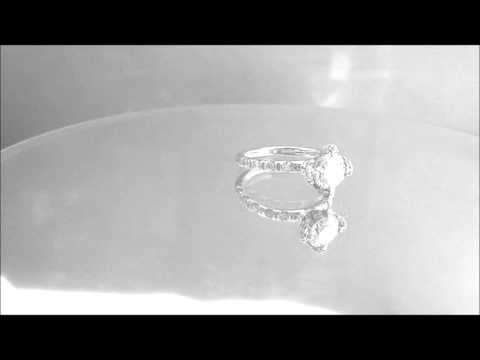 18K WHITE GOLD ROUND CUT DIAMOND ENGAGEMENT RING ART DECO 2.04CTW - KNR INC - 356