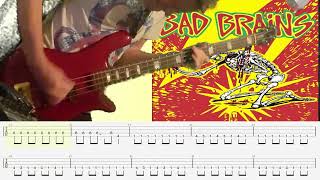 bad brains- I -  bass playalong with tab