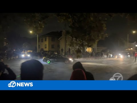 Videos show multiple sideshows overnight in Oakland, Rodeo