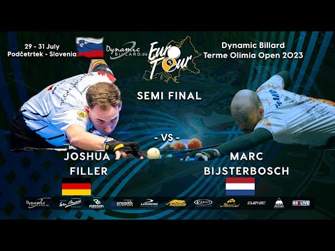 SEMI FINAL Joshua Filler vs Marc Bijsterbosch Dynamic Billard Terme Olimia Open 2023