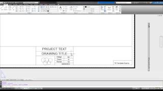 AutoCAD Tutorial: Create a Title Block from Scratch (intro)