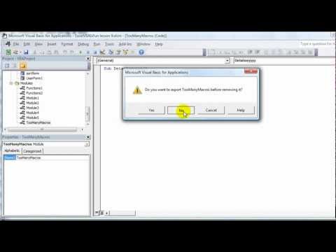 Excel VBA Tips n Tricks #10 How To Remove a Module in VBA Editor