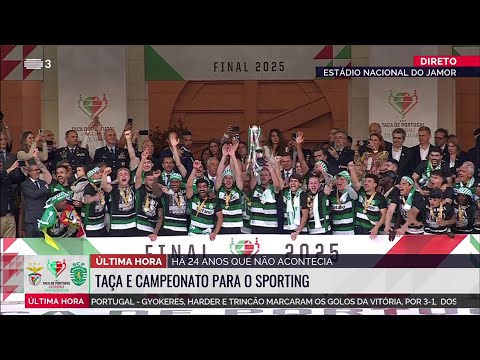🦁 Entrega da Taça de Portugal 2025 🟢⚪ DOBRADINHA 2024/25 💚🏆