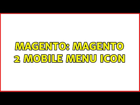 Magento: Magento 2 Mobile menu icon