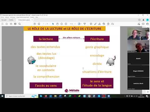 Replay webinaire méthode de lecture et d'écriture CP Métalo du 8 juin