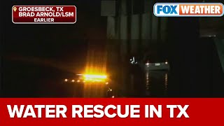 Water Rescue Takes Place in Groesbeck, TX Amid Storms