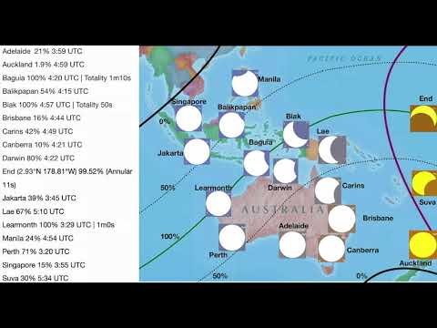 Hybrid Solar Eclipse | 2023 April 20 | Australia + Asia