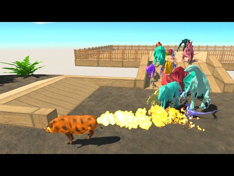 Race to get a eat Gold PIG #1 | Animal Revolt Battle Simulator
