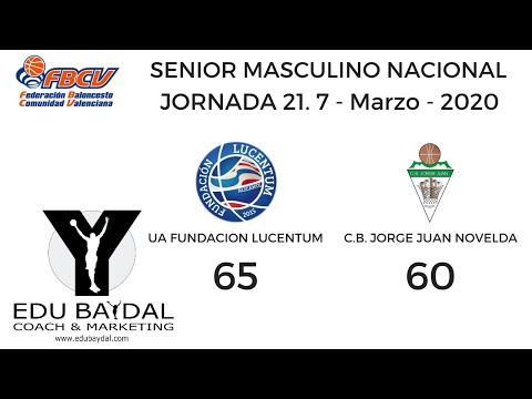UA FUNDACIÓN LUCENTUM BALONCESTO ALICANTE - CLUB BALONCESTO JORGE JUAN NOVELDA. SENIOR NACIONAL