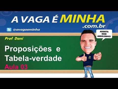 Proposições e tabela verdade vídeo 03