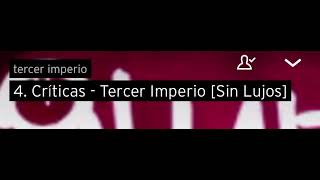 Tercer Imperio - Criticas Official Audio