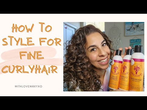 How to style fine curly hair using moisturizing...