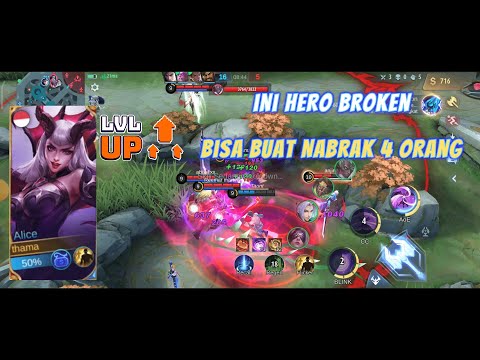 Alice di buff nabrak 4 orang gak mundur !! jadi hero op kah ??