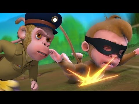 Jungle Mai Aaya Ek Chor | Police Bandar Mama | Animal Sound Songs | Hindi Rhymes | Nursery Rhymes