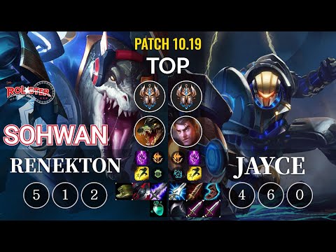 KT SoHwan Renekton vs Jayce Top - KR Patch 10.19