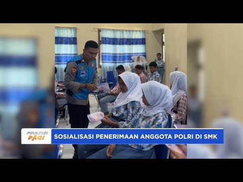 SOSIALISASI PENERIMAAN ANGGOTA POLRI DI SMK 8 OLEH SDM POLRES HALTENG