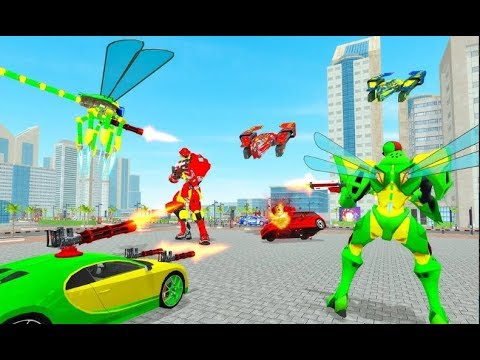 Amazing Flying Dragonfly Robot Car Transformation | Rescue City Flying Dragonfly Android GamePlay