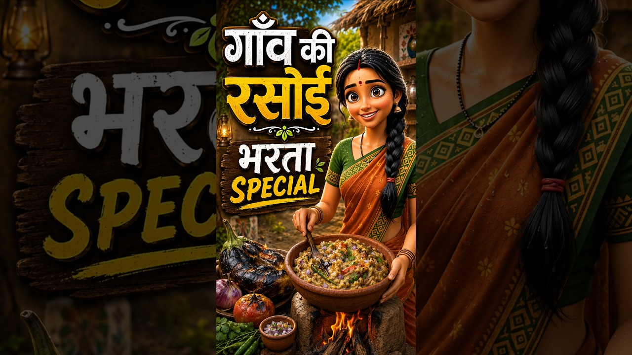 Gaon Ki Rasoi Part 2 | Baingan Bharta ❤️🍆| #shorts #ytshorts #trending #youtubeshorts #viral #food