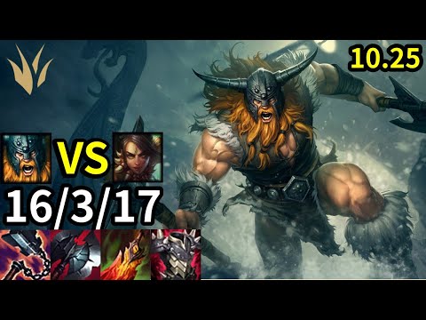 Olaf Jungle vs Nidalee - KR Master | Patch 10.25