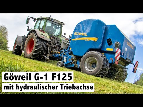 Göweil G-1 F125 round baler with drive axle at the Maierhofer family | I farm it my way