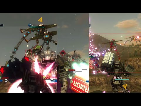 EDF Earth Defense Force 5 DLC 1 Online M 13 Engage Aliens 3 - Inferno Compilation