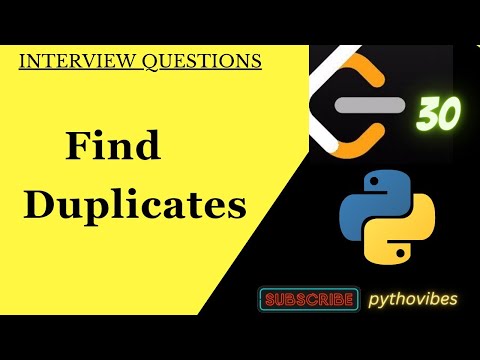 How To Find Duplicates In List Using Pythoncoding Interview Question Leetcode Pythonvibes_