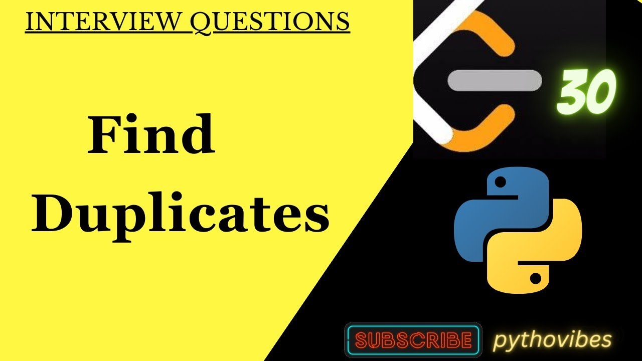 How to find Duplicates in List using #python|#coding #interview #question #leetcode @pythonvibes_