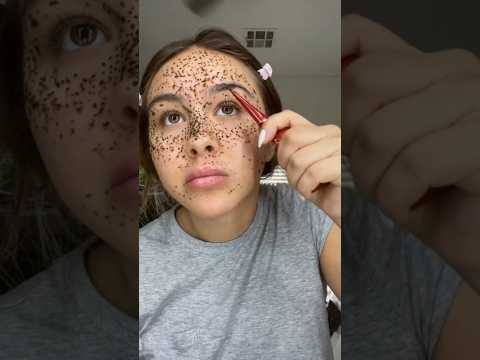 FAKE FRECKLES?!! #henna #freckles #shorts