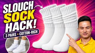 SURGETIDE Slouch Socks Review - How Do These Cotton-Rich Crew Socks Fit #affiliate
