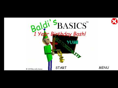Baldi's Basics 1 Year Birthday Bash Intro (Happy Birthday)