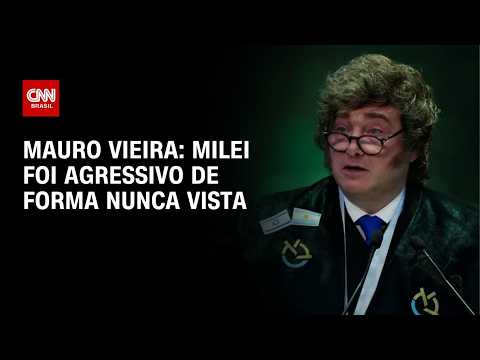 Milei foi agressivo e fez críticas de forma nunca vista antes, diz Vieira | CNN 360°