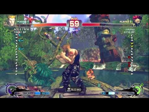 ACE・EIRIN [Guile] vs rokotsu [Akuma] SSF4 Japanese Online Ranked Matches - TRUE-HD