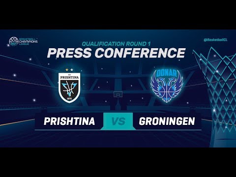 Donar Groningen v Z Mobile Prishtina - Press Conf - Basketball Champions League 2018-19