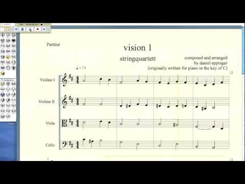"Vison 1" string quartet version, composed by daniel eppinger