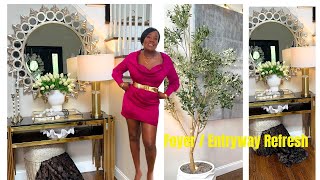 FOYER REFRESH | CLEAN & DECORATE WITH ME / HOW TO STYLE AN ENTRY WAY