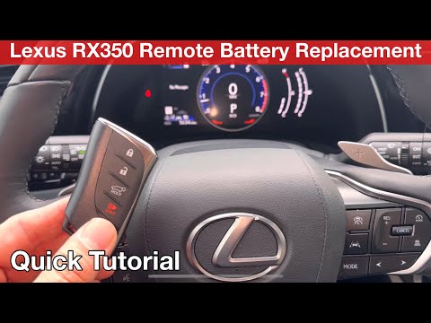 2023 - 2024 Lexus RX350 Remote Key Fob Battery replacement