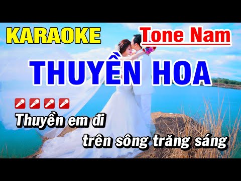 Thuyền Hoa Karaoke Nhạc Sống TONE NAM | Hoài Phong Organ