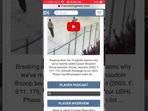 Cooper Beaudoin - The Scouting News Scout Report April 2020