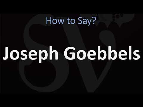 How to Pronounce Joseph Goebbels? (CORRECTLY)