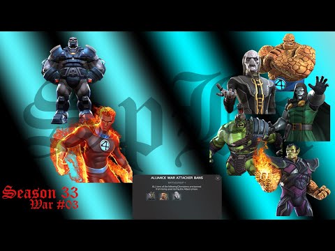 Season 33 Alliance War, War #03, SpBa vs. •ZA•. Apocalypse, Human Torch. Paths 6-2 + Scrull Mini.