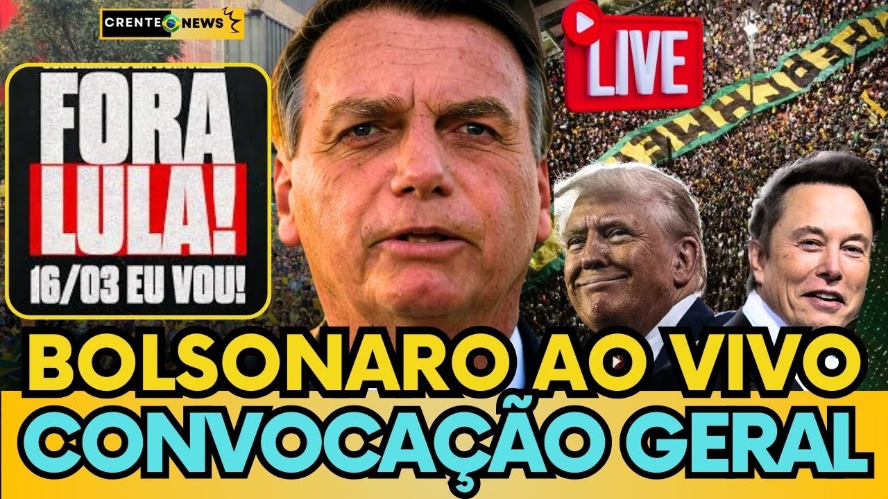 🚨AO VIVO: CONVOCAÇÃO GERAL MANIFESTAÇÃO DIA 16/03 -  LIVE COM BOLSONARO -#bolsonaro #nikolasferreira