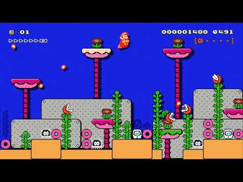 DeeDee's Quest 7-1: Fire Reef by Usagi - SUPER MARIO MAKER - NO COMMENTARY 1ay