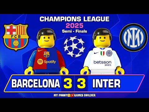 Barcelona vs Inter 3-3 | Champions League 2025 Goals Highlights lego