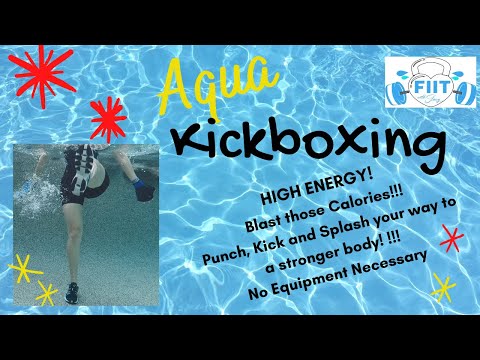 AquaFIIT Pool Cardio  Kickbox Workout!  Burn Calories & Tone! NO Equipment!  High Energy! 50 min